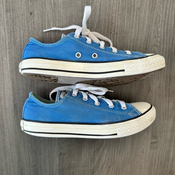 Converse All Star Chuck Taylor low top sneakers shoes blue kids size 3 - Picture 7 of 10